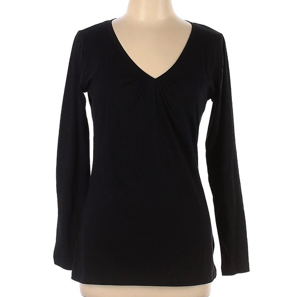 a.n.a V-Neck Runched Long Sleeve Top - L - Picture 6 of 6